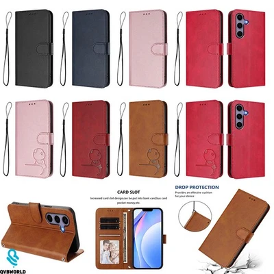 Custodia portafoglio pelle retrò custodia telefono per Samsung S20 S10 S9 S8 Note 20 10 - Immagine 1 di 4