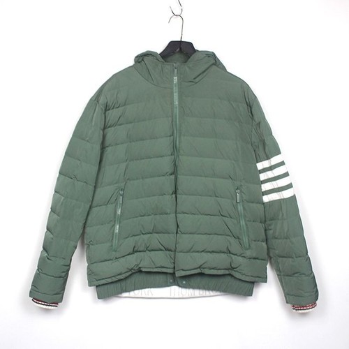 Giacca imbottita con cappuccio Thom Browne quattro barre Downfield MJD087X07259 320 138162365