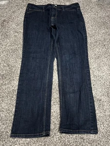 Pantalones de mezclilla Liz Claiborne calce recto lavado oscuro talla 12 - Imagen 1 de 4