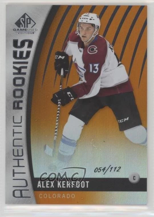 2017 SP Game Used Authentic Rookies Orange Rainbow /112 Alex Kerfoot Rookie RC - Image 1 of 2