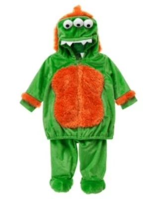 GYMBOREE HALLOWEEN GREEN MONSTER 2-PC COSTUME 3 6 12 18 2T 3T 4T NWT - Image 1 of 2