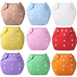 Baby Cloth Diaper Reusable Washable Adjustable Pocket Waterproof Nappy 1+5pcs  - Picture 1 of 18