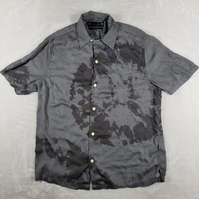 All Saints Short Sleeve Button Up Shirts Men's Medium Gray Relaxed Casual - Image 1 of 4