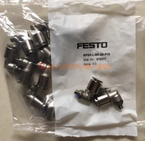 10PC Neu Für Festo NPQH-L-M5-Q6-P10 578277 Ganzmetall L-THREADED Gelenk - Bild 1 von 1