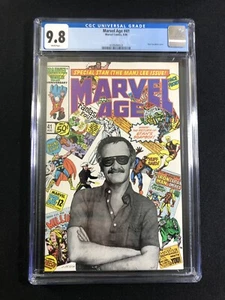 CGC 9.8 Marvel Age #41 Marvel 1986 classica copertina fotografica Stan Lee pagine bianche MT - Foto 1 di 6