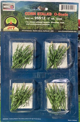 MRC JTT Scenery Products O Scale 2" Tall Corn Stalks 32pk #95512 - Image 1 of 4