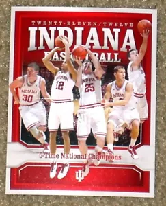 INDIANA UNIVERSITY HOOSIERS 2011-12 PROGRAMMA TASCABILE BASKET UOMO - Foto 1 di 1