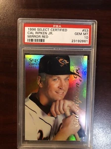 1996 SELECT CERTIFIED MIRROR RED #53 CAL RIPKEN JR /90 PSA 10 GEM MINT LOW POP 4 - Picture 1 of 2