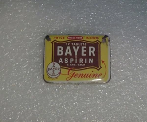 Vintage Pocket Tin BAYER Aspirin Tin - Empty - Made In The USA - Picture 1 of 10