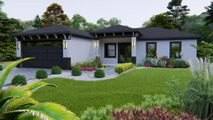 BLUEPRINTS CONTEMPORARY HOUSE PLAN ARCHUP #111P - Picture 1 of 6