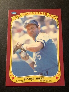 1986 Fleer Star Stickers George Brett #11 HOF