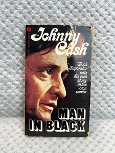 Man in Black by Johnny Cash (1975, Paperback) Warner Books 1st Print Edition - Picture 1 of 11