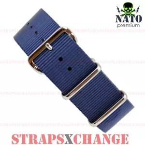 PREMIUM NATO® G10 NAVY BLUE Military Diver's Watch Strap Band 4 Ring NYLON - Picture 1 of 7