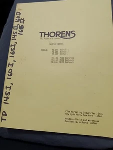 Thorens TD 145 !D-160 TD-165 Series 1 MkII Isotrack Plattenspieler Service Manual - Bild 1 von 1