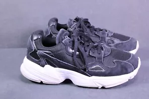 Adidas Falcon Damen Sneaker Sportschuhe Gr. 38 schwarz weiß Leder Mesh CH1-536 - Bild 1 von 17