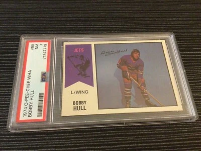1974-75 O-Pee-Chee WHA Bobby Hull #50  PSA 7 - Image 1 of 3
