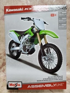 Maisto Assembly Line Die Cast Metal Model Kit Motorcycle Kawasaki KX 450F NEW - Picture 1 of 10