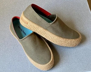 SeaVees Oceanside Damenschuhe Espadrille Canvas-Slipper olivgrün 7,5 - Bild 1 von 8