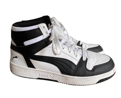 Scarpe da ginnastica Puma Rebound LayUp SL High Softfoam + nere bianche stringate alte UK 9 5