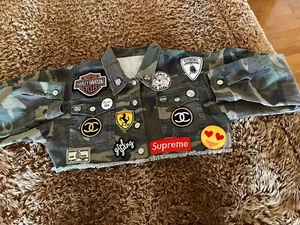 Denim Girl Power Girl Gang Kurzjacke M/S Patches/Pins/Pailletten von Litz Authent - Bild 1 von 8
