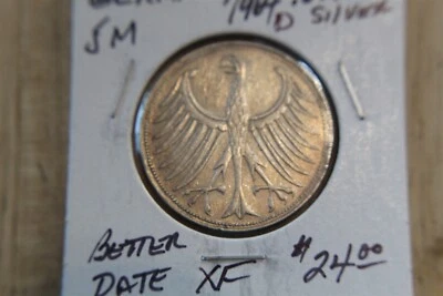 GERMANY 1964 D 5 MARKS SILVER HIGH GRADE  - Image 1 of 2
