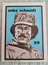 O'CONNELL & SON ART CARD MIKE SCHMIDT PHILLIES 69 1984
