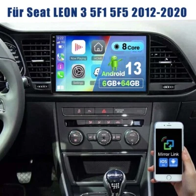 Für Seat Leon 3 5F1 5F5 2012-2020 CarPlay Android 13 Autoradio BT GPS DSP 6+64GB - Bild 1 von 4