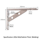  Shelf Support Bracket Heavy Duty High Load Wall Bracket Removable / Welding 