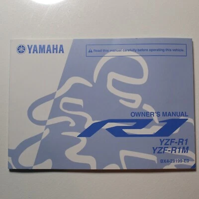 Genuine 2018 YZF-R1 / R1M English Owners Manual 1st Edition BX428199E1 - Image 1 of 4