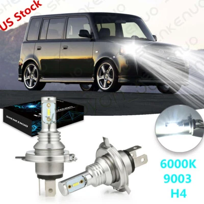 H4 LED For Scion xB xA 2004 2005 2006 Headlight Hi/Low Beam 6000K 7000LM Bulbs - Image 1 of 4