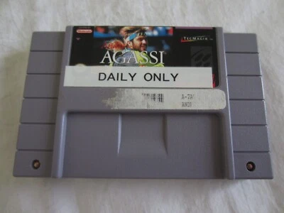 Andre Agassi Tennis SNES Super Nintendo NOA Library Promotional Not for Resale - Image 1 of 4