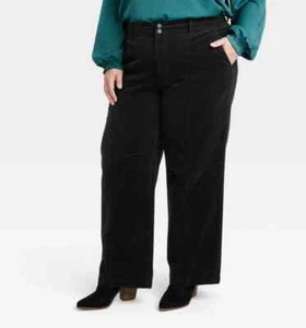 Damen Cordhose hoher Bund weites Bein Knox rose schwarz 24 - Bild 1 von 3