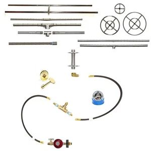 EasyFirePits In-Table Deluxe Fire Pit Kit & Choice of Lifetime 316 Steel Burner - Picture 1 of 144