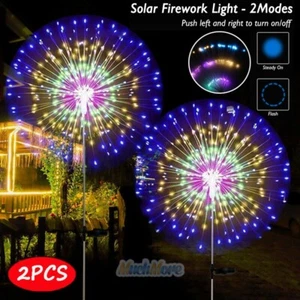2PC 150LED Solar Fireworks Lights Outdoor Waterproof Path Lawn Garden Decor Lamp - Picture 1 of 36