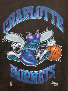 Vintage 90’s Charlotte Hornets Salem Sportswear Single Stitch T-Shirt Large 21x27.5” - Bild 1 von 5