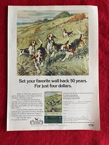 Vintage 1976 Print Ad Peters Cartridge Company Calendar Offer Beagles Ammo - Bild 1 von 7