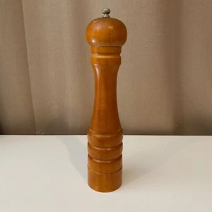 Vintage Peugeot 12" Holz Pfeffermühle Französisch Landhaus Restaurant Stil - Bild 1 von 4