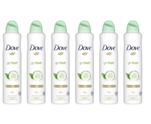 6 x 250ml Dove Cucumber & Green Tea Scent Anti-perspirant Deodorant Body Spray - Picture 1 of 2
