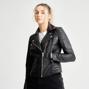 Barney Original Leather Biker Jacket Size AU18 US14 small sizing - Bild 1 von 15