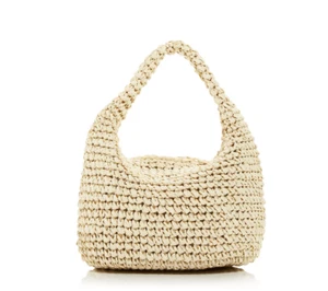 Bolso Aqua Mini Slouch Tejido Cesta Asa Superior Natural 3410 - Imagen 1 de 1