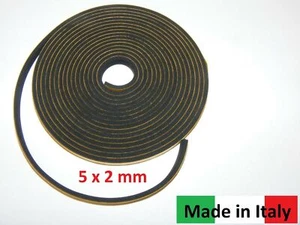 Uszczelka mieszkowa akordeonowa, 5 x 2 mm czarna taśma uszczelniająca mieszek, mieszki akordeonowe - Zdjęcie 1 z 1