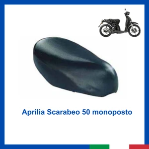 Coprisella per scooter APRILIA SCARABEO 50 monoposto ecopelle sky nero - Bild 1 von 1