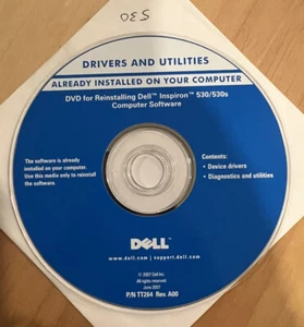 Dell DVD for Reinstalling Dell Inspiron 530/530s Computer Software - Picture 1 of 5
