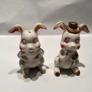 Zwei kleine Schweinchen Salz und Pfefferstreuer Set. - Bild 1 von 6