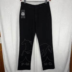 Post Malone x Harley Davidson Studded Horsepower Denim Pants Size 32x32 RARE NWT - Picture 1 of 9