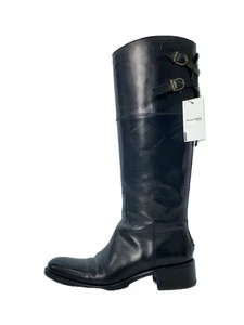 SARTORE long boots 37.5 Black LEATHER Used - Picture 1 of 6