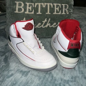 Nike Air Jordan 2 Retro Italy White Fire Red Sneakers OG DR8884-101 Mens Sz 11.5 - Picture 1 of 12