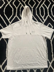 Sudadera con capucha Under Armour para hombre 2XL blanca con capucha manga corta rendimiento ropa deportiva - Imagen 1 de 10