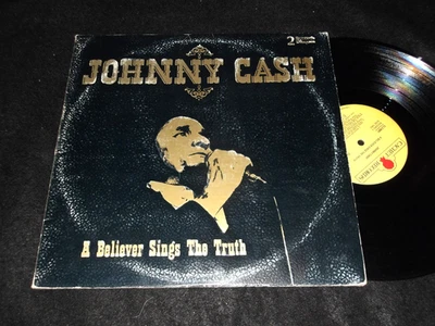 JOHNNY CASH Devotional 2 LP Rarity A Believer Sings The Truth w Rosanne Cash 79 - Image 1 of 3