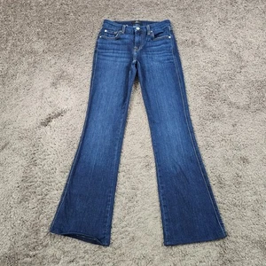 7 For All Mankind Jeans Damen 26 Boot Cut Low Rise Dark A Pocket Stretch 23x30 - Bild 1 von 15